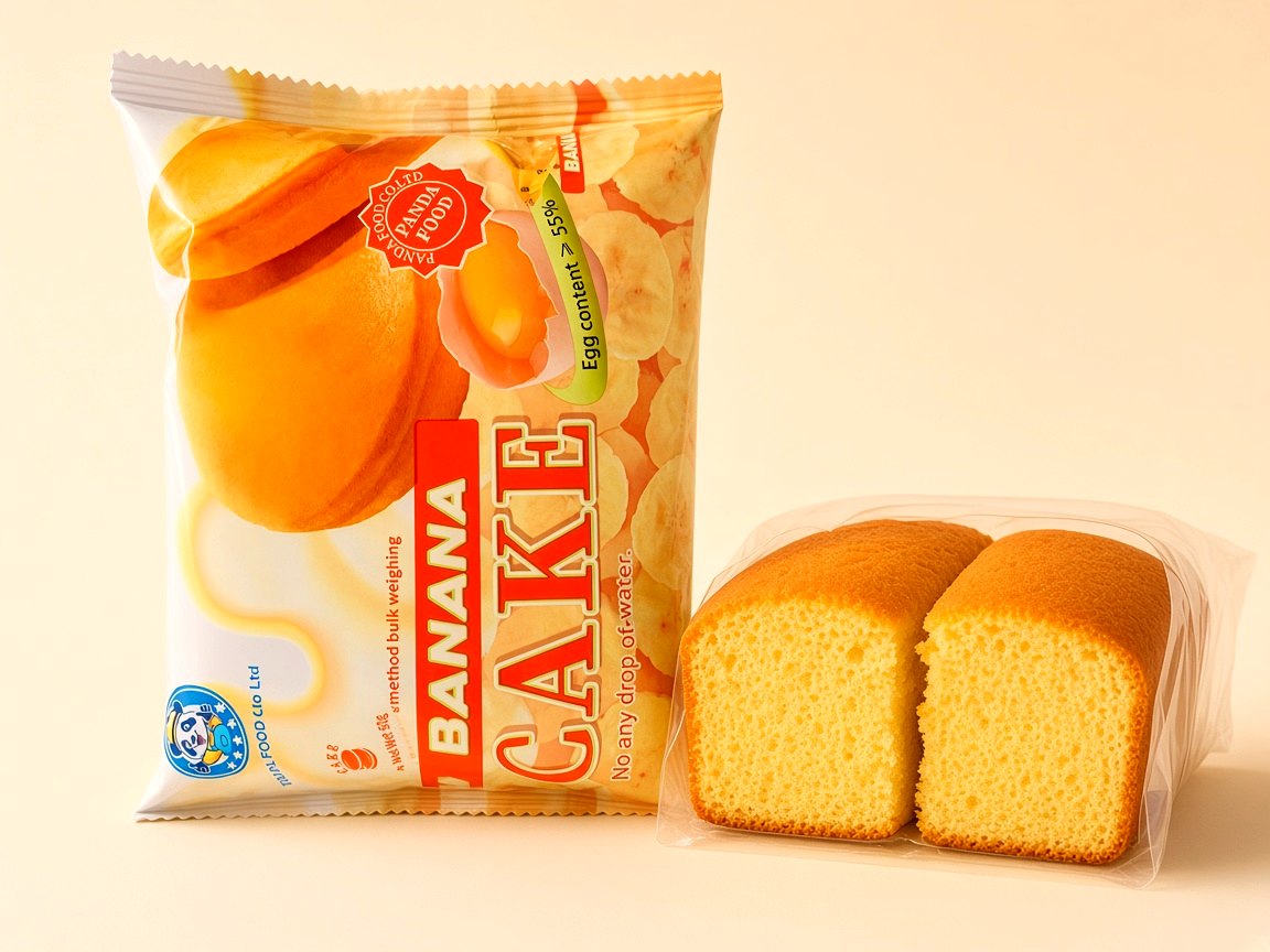 Olemo Panda Banana Cake pack with sponge