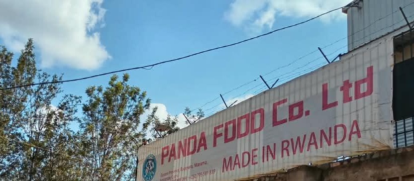 PANDA FOOD Co. Ltd · Made in Rwanda sign at the Bugesera site